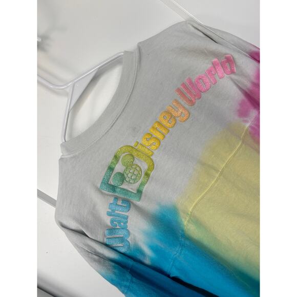 Disney Kids Tie-Dye Long Sleeve Crew Neck T-Shirt Spirit Jersey Multicolor SZ XL - Picture 8 of 13